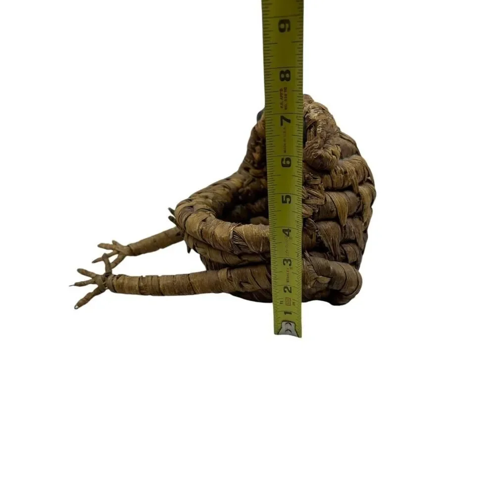 Vintage Wicker Storage Basket in the Shape of a Frog Big Mouth Wide Open‎ LARGE
